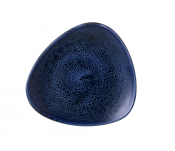 CHURCHILL SUPER VITRIFIED STONECAST PLUME ULTRAMARINE TRIANGULAR PLATE 9inch