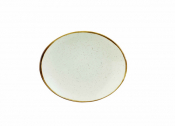 CHURCHILL SUPER VITRIFIED STONECAST BARLEY WHITE OVAL PLATE 7.6X6.3inch