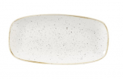CHURCHILL SUPER VITRIFIED STONECAST BARLEY WHITE CHEF'S OBLONG PLATE 11.7X6inch