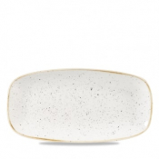 CHURCHILL SUPER VITRIFIED STONECAST BARLEY WHITE CHEF'S OBLONG PLATE 10.6X5inch