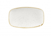 CHURCHILL SUPER VITRIFIED STONECAST BARLEY WHITE CHEF'S OBLONG PLATE 7.9X4.8inch