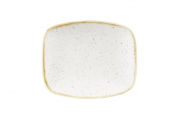 CHURCHILL SUPER VITRIFIED STONECAST BARLEY WHITE CHEF'S OBLONG PLATE 6X5inch