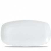 CHURCHILL SUPER VITRIFIED WHITE VELLUM CHEF'S OBLONG PLATE 14X7.4inch