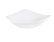 CHURCHILL SUPER VITRIFIED WHITE VELLUM TRIANGULAR BOWL 21OZ