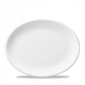 CHURCHILL SUPER VITRIFIED WHITE OVAL PLATE 8inch