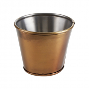 ANTIQUE SILVER RANGE SIDES BUCKET ANTIQUE BRASS 11CM