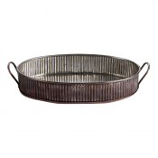 ANTIQUE SILVER RANGE SERVING TRAY ANTIQUE COPPER 31CM