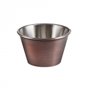 ANTIQUE SILVER RANGE SAUCE/DIP POT ANTIQUE COPPER 2.5OZ