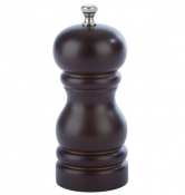 5inch BROWN RUBBER WOOD PEPPER MILL