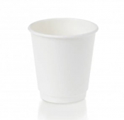 10OZ WHITE DOUBLE WALL CUP RECYCLABLE X500