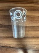 BIO HALF PINT TO BRIM PLASTIC GLASS SELF DESTRUCT