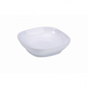 GENWARE WHITE PORCELAIN ELLIPSE SQUARE DISH 1OZ