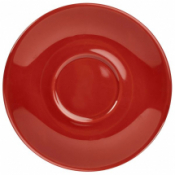 GENWARE PORCELAIN RED SAUCER 6.3inch
