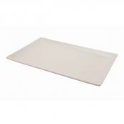 GENWARE LUNA STONEWARE WHITE RECTANGULAR COUPE PLATE 9.8X5.9inch