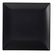 GENWARE LUNA STONEWARE BLACK SQUARE COUPE PLATE 7inch
