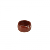GENWARE TERRA STONEWARE RUSTIC RED BUTTER POT 3OZ