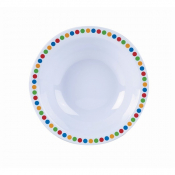 GENWARE MELAMINE 6inch BOWL- COLOURED CIRCLES X12  MEL6B-CC