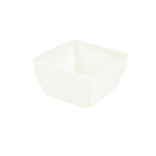 GENWARE MELAMINE WHITE CURVED SQUARE BOWL 52.8OZ