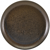 GENWARE TERRA PORCELAIN BLACK COUPE PLATE 12inch
