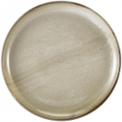 GENWARE TERRA PORCELAIN GREY COUPE PLATE 12inch