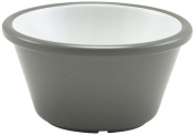 TWO TONED MELAMINE RAMEKIN GREY & WHITE 59ML/2OZ