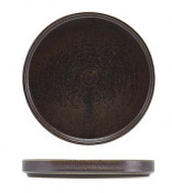 GENWARE TERRA PORCELAIN BLACK PRESENTATION PLATE 7inch