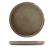 TERRA PORCELAIN GREY LOW PRESENTATION PLATE 25CM X6