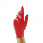 RED PEARL NITRILE MEDIUM MEDICAL GLOVES AQL1.5 10X100