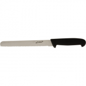 SERRATED BREAD KNIFE 8inch BLACK HANDLE
