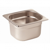 STAINLESS STEEL 1/6 GASTRONORM 100mm DEPTH