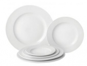 PURE WHITE WIDE RIMMED PLATES 10inch 25CM  BOX OF 24 E10025