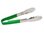 STAINLESS STEEL TONG GREEN 9inch