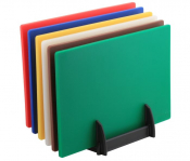 SET OF 6 HIGH DENSITY CHOPPING BOARDS 18 x 12 x 0.5inch & RACK