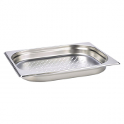 PERFORATED Stainless Steel GASTRONORM PAN 1/2 40MM DEEP