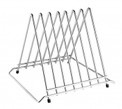 HYGIPLAS HEAVY DUTY CHOPPING BOARD RACK 7 SLOT S/STEEL