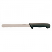 SERRATED BREAD KNIFE BLACK HANDLE 8inch