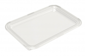 LARGE CLEAR PLATTER BASE RECTANGULAR 460X300X25MM