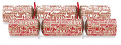10inch SEASONAL SCRIPT RED/WHITE CRACKER BOX100