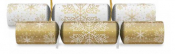 10inch SNOWFLAKE SUPREME XMAS GOLD/WHITE MIXED BOX CRACKER