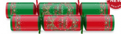 10inch CLASSIC WREATH RED/GREEN MB CRACKER BOX100