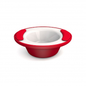 ORNAMIN KEEP WARM BOWL 200ML 7OZ RED/ WHITE