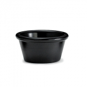 MELAMINE ROUND RAMEKIN BLACK 2OZ 7X7X4CM 60ML X12