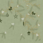 NAPKINS BIO 40X40CM SPARKLY CHEERS WHITE