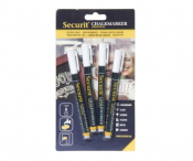 1-2MM ROUND TIP WHITE CHALK MARKER X4