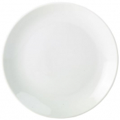 GENWARE WHITE PORCELAIN COUPE PLATE 11inch