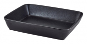 GENWARE FORGE STONEWARE BLACK BUFFET RECTANGULAR ROASTER 70.4OZ