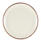 GENWARE TERRA STONEWARE SERENO BROWN COUPE PLATE 7.5inch