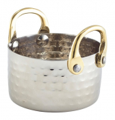 GENWARE HAMMERED STAINLESS STEEL MINI CASSEROLE DISH 7.8OZ