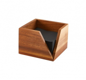 GENWARE ACACIA 14 X 10CM WOOD SERVIETTE HOLDER