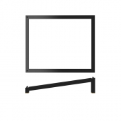 BLACK LUXOR METAL GN1/2 ANGL RISER 32.5 X 26.5 X 7CM